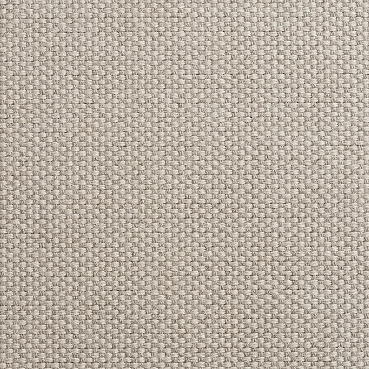Sunbrella Linen Teak and Aluminum Outdoor Ottoman