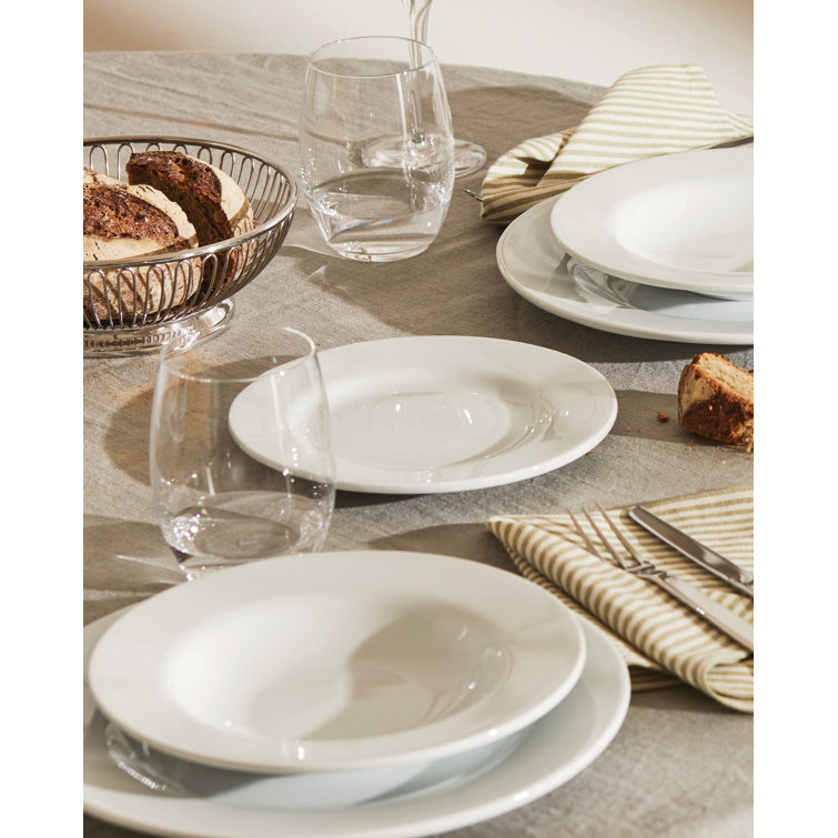 White Ceramic Soup Bowls Set of 4