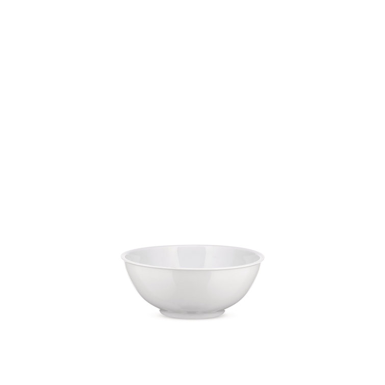 White Ceramic 10.25" Minimalist Salad Serving Bowl