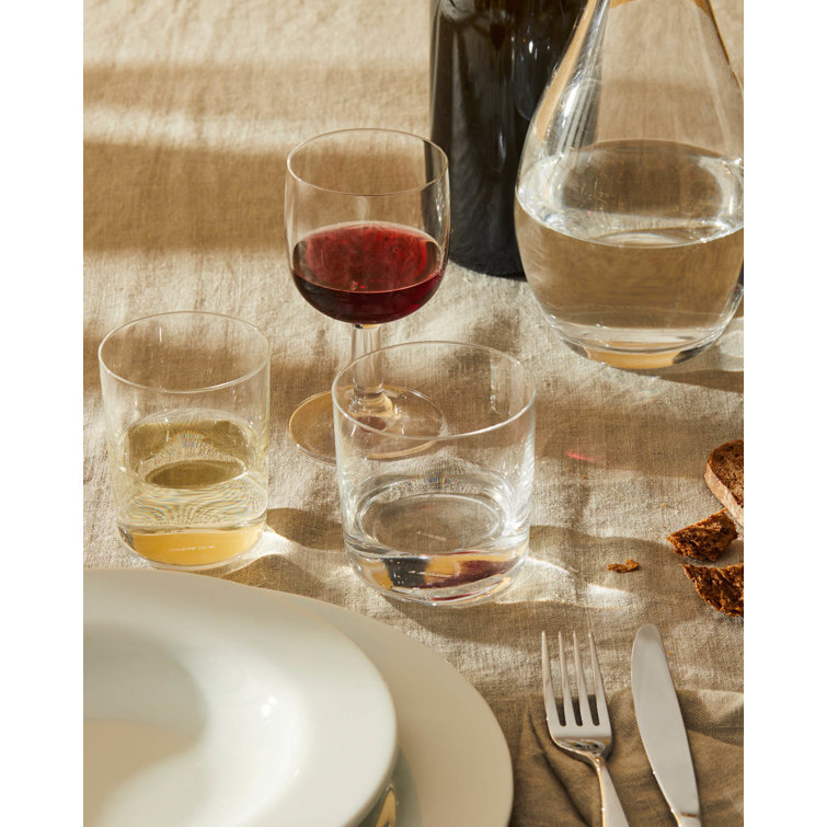 Clear Crystalline Glass Red Wine Tumbler Set