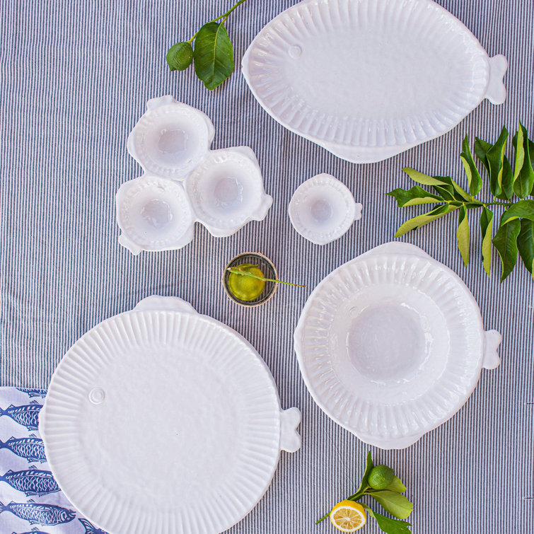 Pesca Serena Multicolored Ceramic Oval Platter