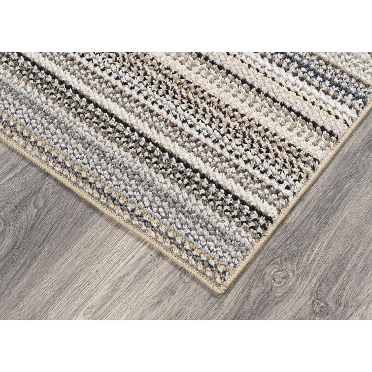 Carnival Stripe 5' x 7' Tufted Area Rug in Earth Tones