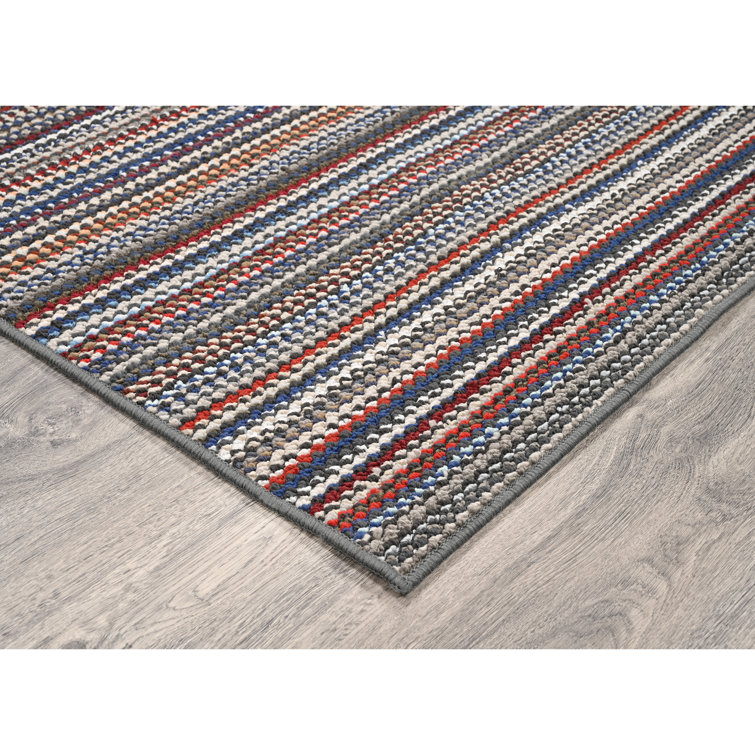 Carnival Stripe Tufted Synthetic 5' x 7' Area Rug