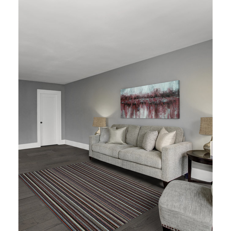 Carnival Stripe Tufted Synthetic 5' x 7' Area Rug