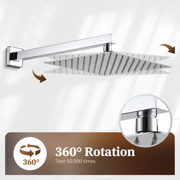 Chrome Adjustable Dual Shower System with Handheld and Rain Shower Heads