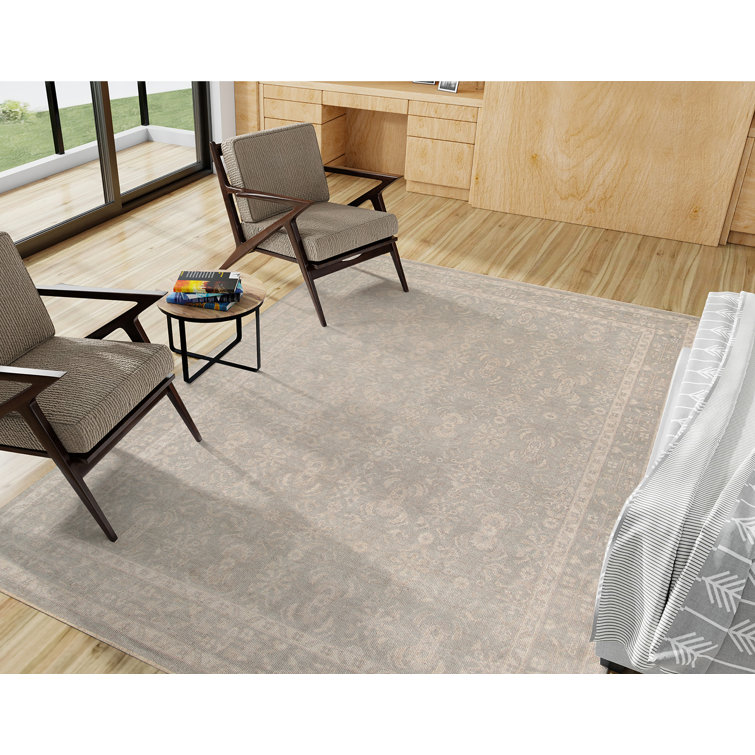 Ainsley Luxe Light Blue Hand-Knotted Wool-Viscose 8x10 Area Rug