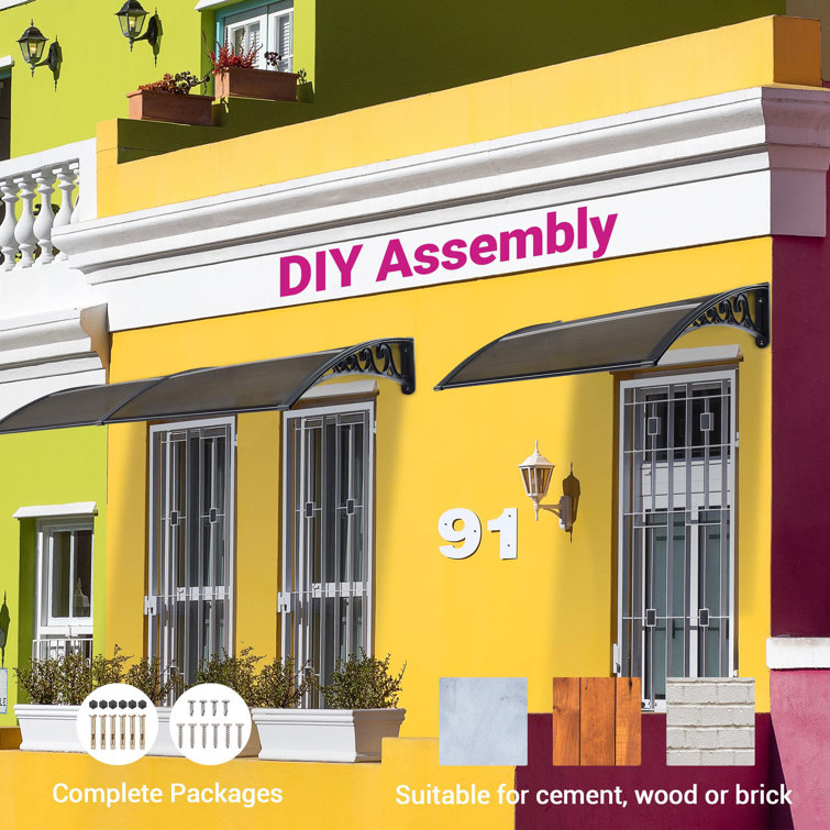 Yescom 38" x 78" Brown Polycarbonate Window and Door Awning