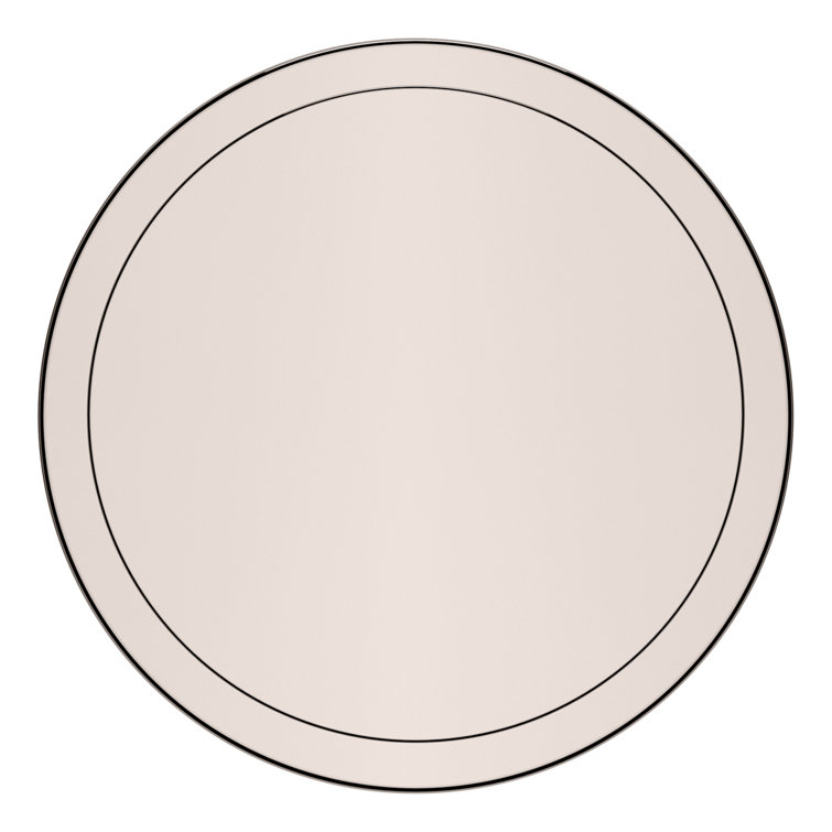 Polished Nickel Round Passage Door Knob with Rosette