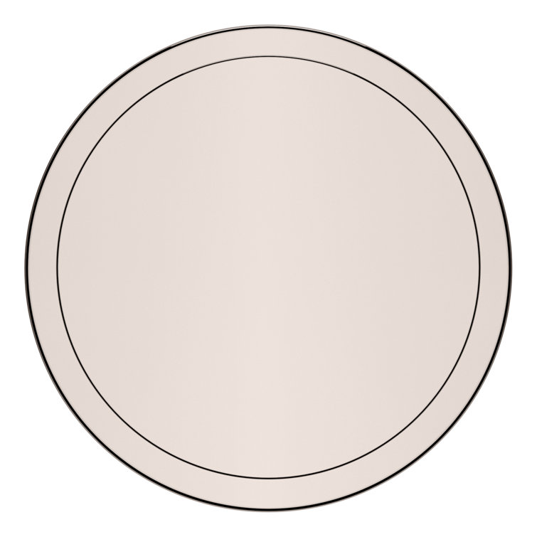 Polished Nickel Round Passage Door Knob with Rosette