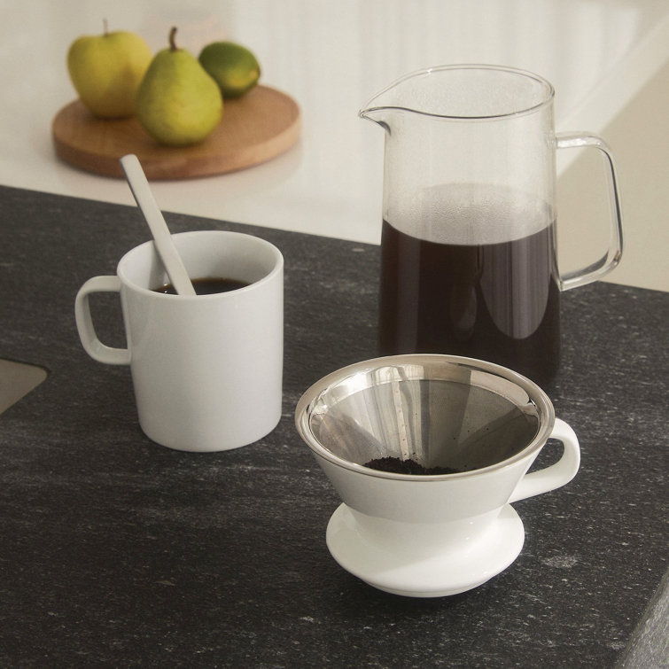 Alessi Stainless Steel Manual Coffee Grinder and Drip Set