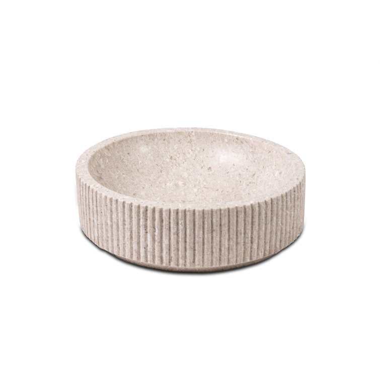 Coit 16'' Beige Marble Circular Vessel Sink