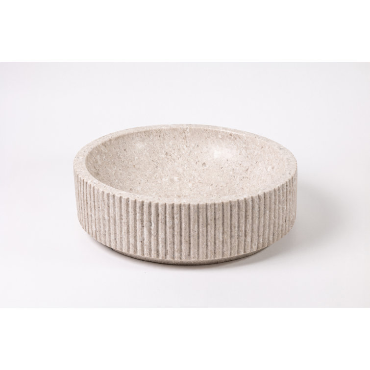 Coit 16'' Beige Marble Circular Vessel Sink