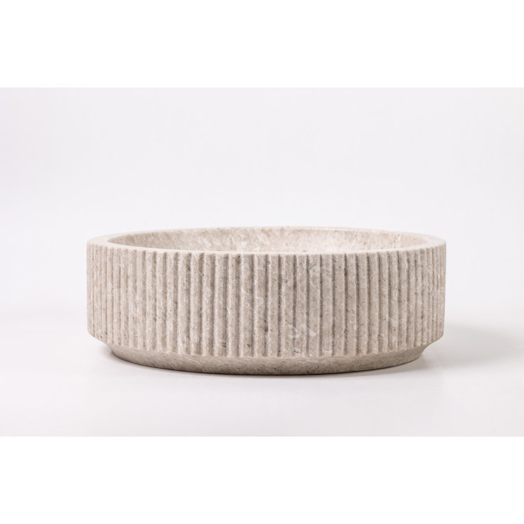 Coit 16'' Beige Marble Circular Vessel Sink