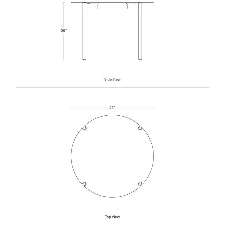 Oblivion Black Round Metal Dining Table