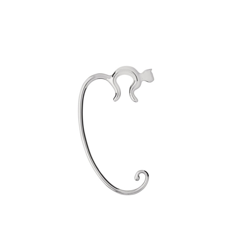 Mirror Polished Stainless Steel Cat Purse Hook