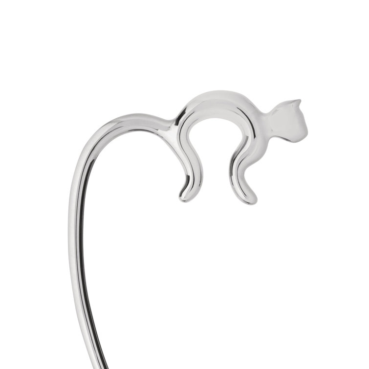 Mirror Polished Stainless Steel Cat Purse Hook