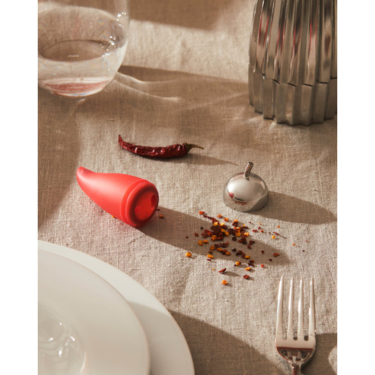Red Silicone and Stainless Steel Chili Scruncher