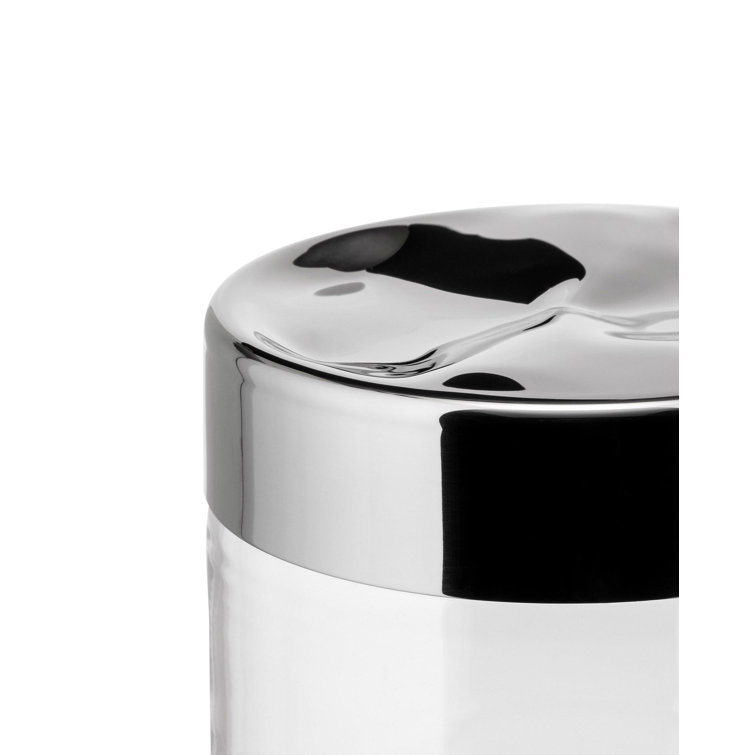 Large Silver and Glass Kitchen Storage Jar