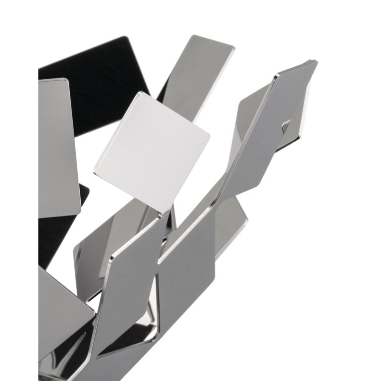 Abstract Stainless Steel Cut-Out Fruit Bowl