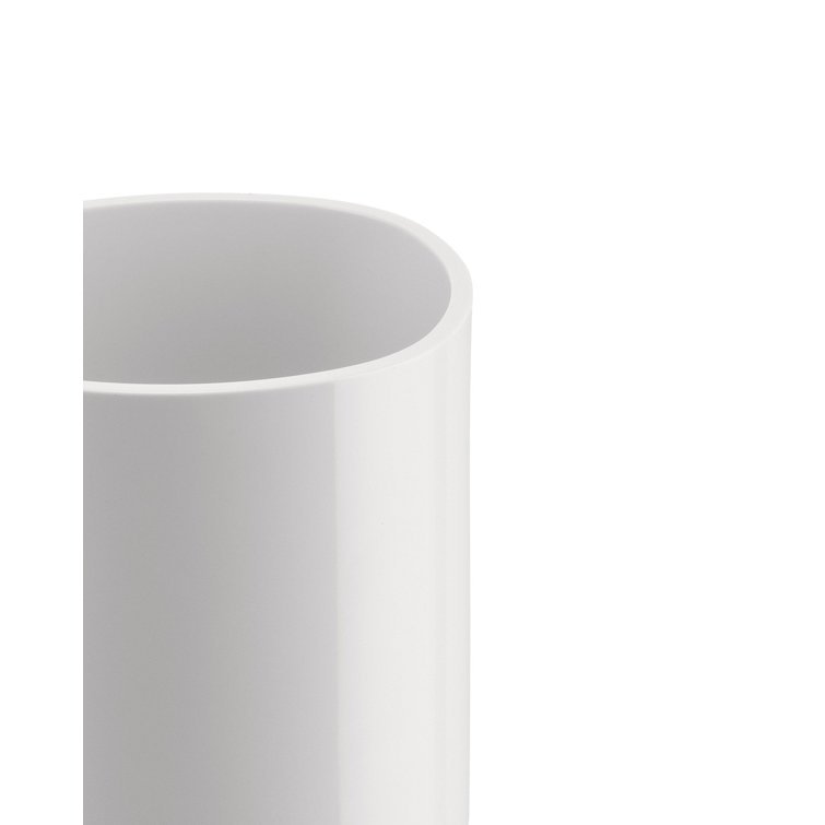 White PMMA Free-Standing Toothbrush Holder