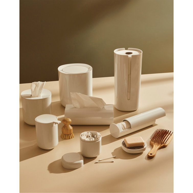 White Minimalist Cotton Swabs Holder