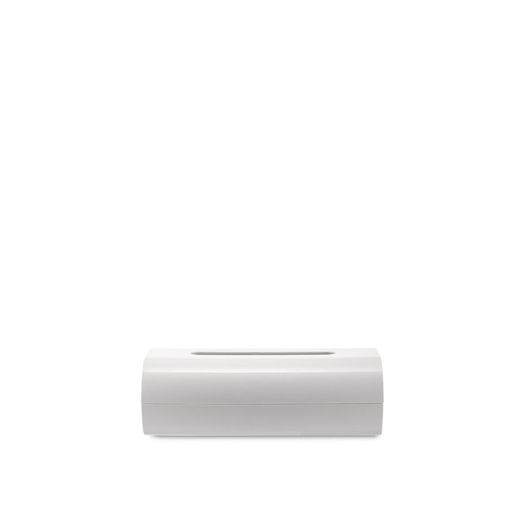 White PMMA Modern Rectangular Tissue Box
