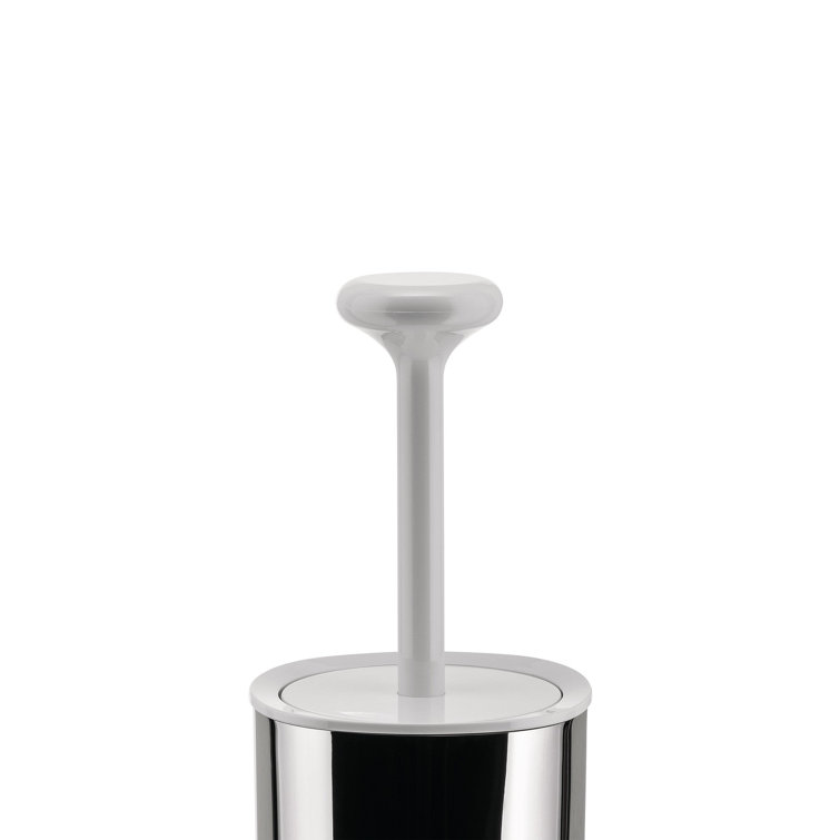 Silver Freestanding Toilet Brush with Holder