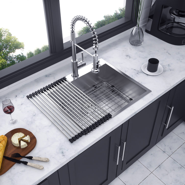 25'' Stainless Steel Single Bowl Drop-In Kitchen Sink