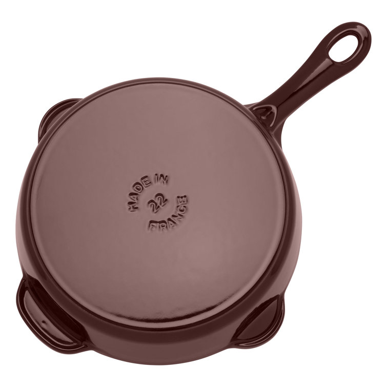Grenadine Cast Iron 8.5-inch Deep Skillet with Ceramic Coating