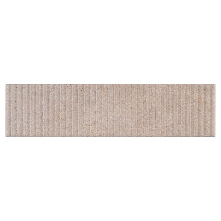 Beige 3" x 12" Ceramic Stone Look Subway Wall Tile