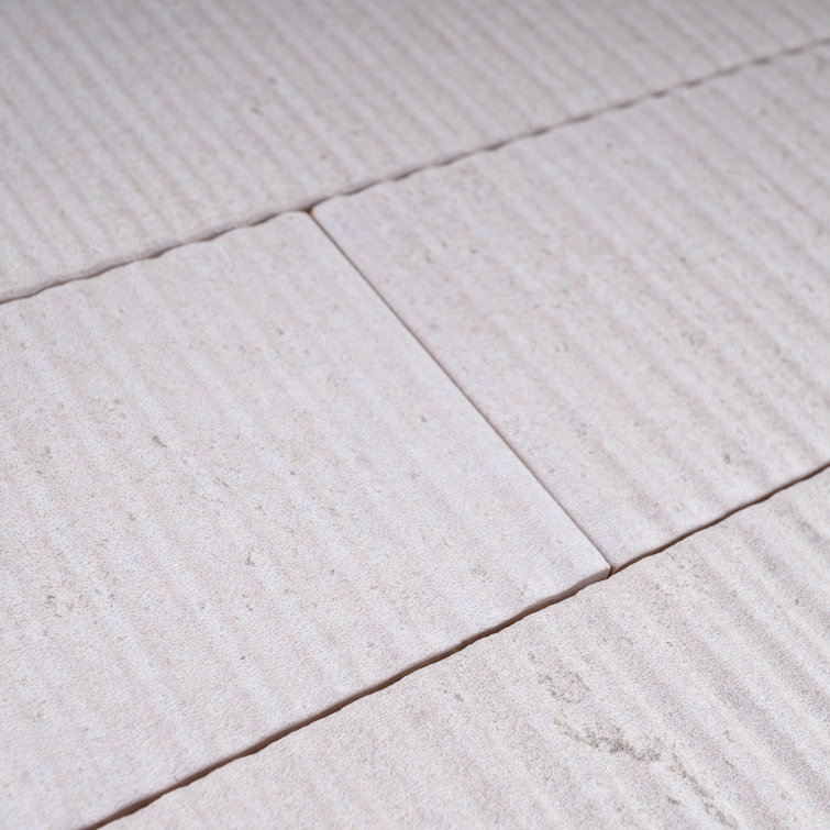 White Ceramic Stone Look Rectangular Wall Tile