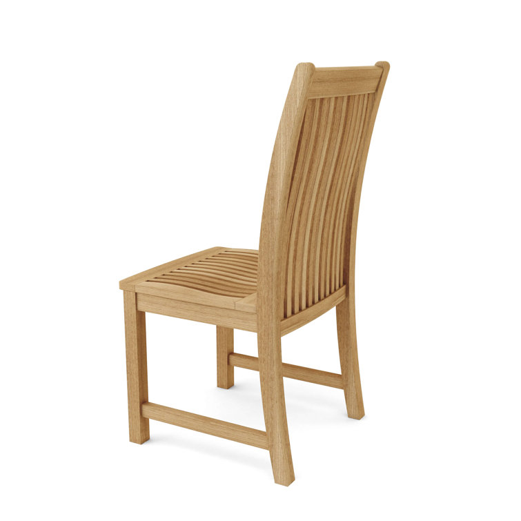 Classic Teak Sculpted Comfort Outdoor Dining Side Chair