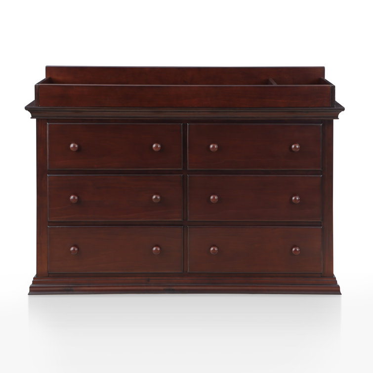 Gray Double Dresser with Dovetail Drawers and Ball Bearing Glides