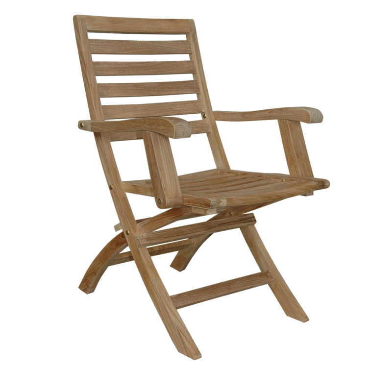 Teak Wood Folding Outdoor Dining Armchair