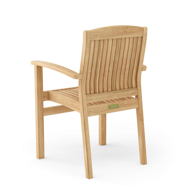 Bahama Natural Teak 9-Piece Outdoor Dining Set with Armchairs
