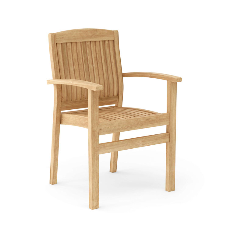 Bahama Natural Teak 9-Piece Outdoor Dining Set with Armchairs