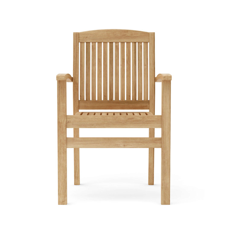 Bahama Natural Teak 9-Piece Outdoor Dining Set with Armchairs