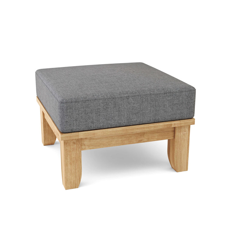 Anderson Teak Luxe Outdoor Ottoman with Cushions