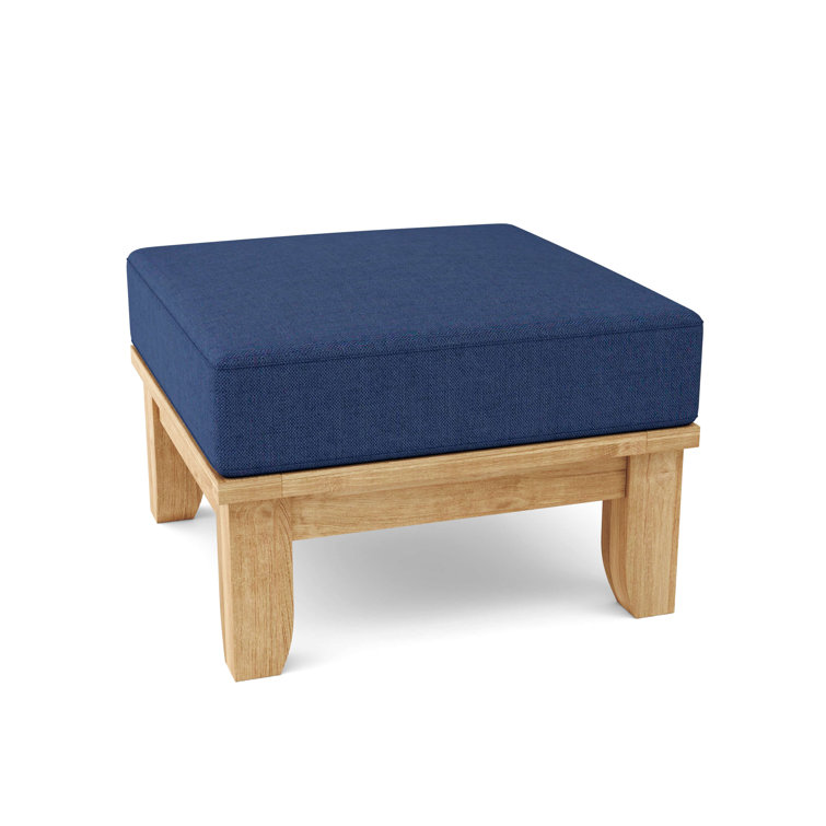 Anderson Teak Luxe Outdoor Ottoman with Cushions