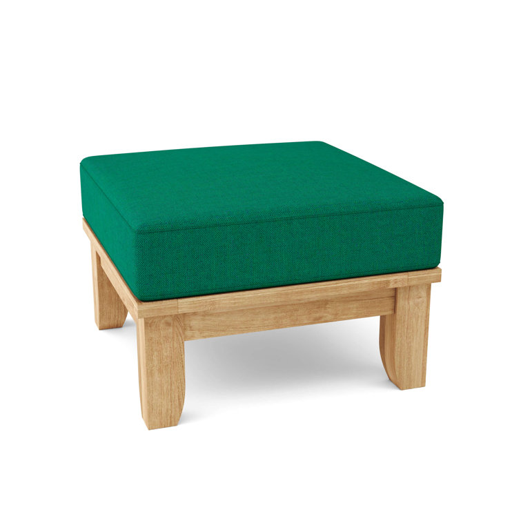 Anderson Teak Luxe Outdoor Ottoman with Cushions