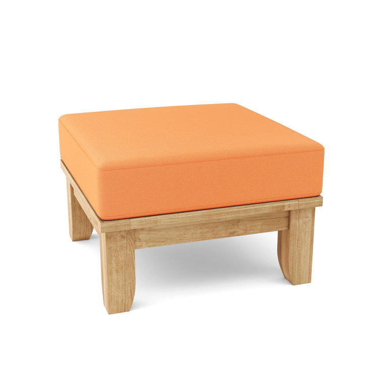 Anderson Teak Luxe Outdoor Ottoman with Cushions