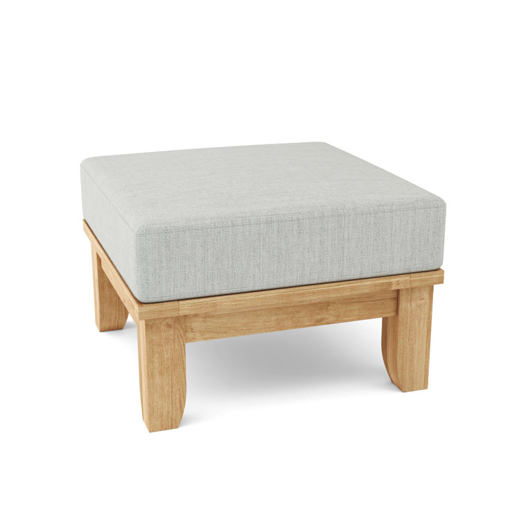 Anderson Teak Luxe Outdoor Ottoman with Cushions
