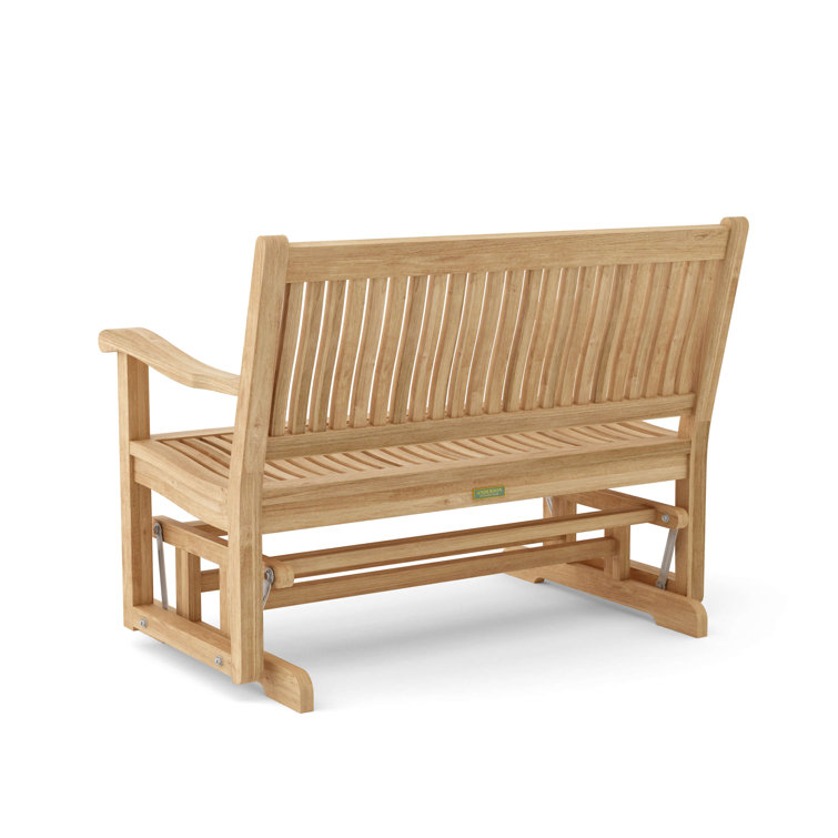 Natural Teak 4-Foot Outdoor Glider Bench