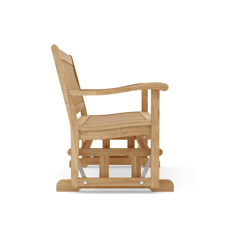 Natural Teak 4-Foot Outdoor Glider Bench