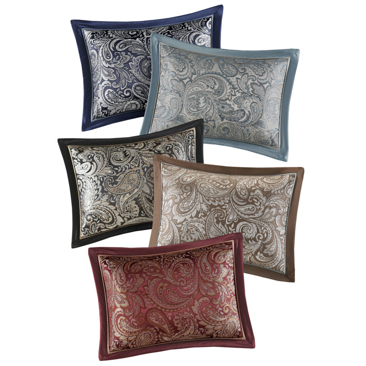 California King Blue Jacquard Cotton Comforter Set