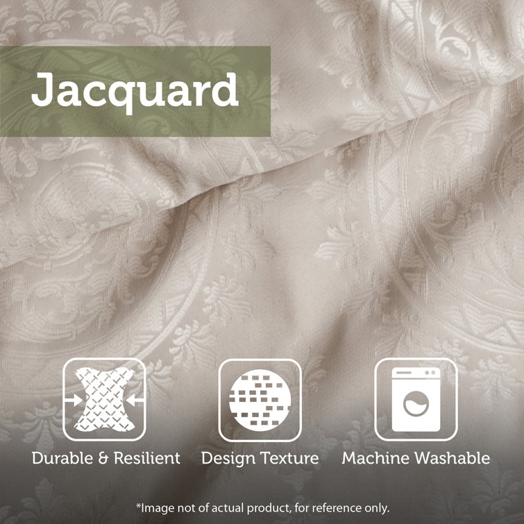 California King Blue Jacquard Cotton Comforter Set