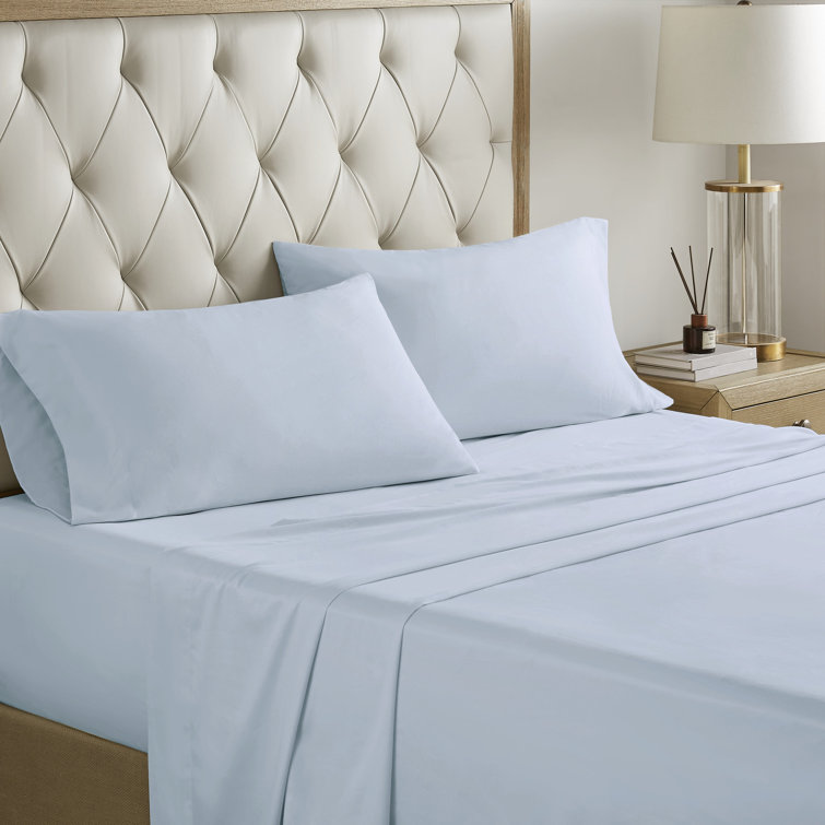 California King Blue Jacquard Cotton Comforter Set