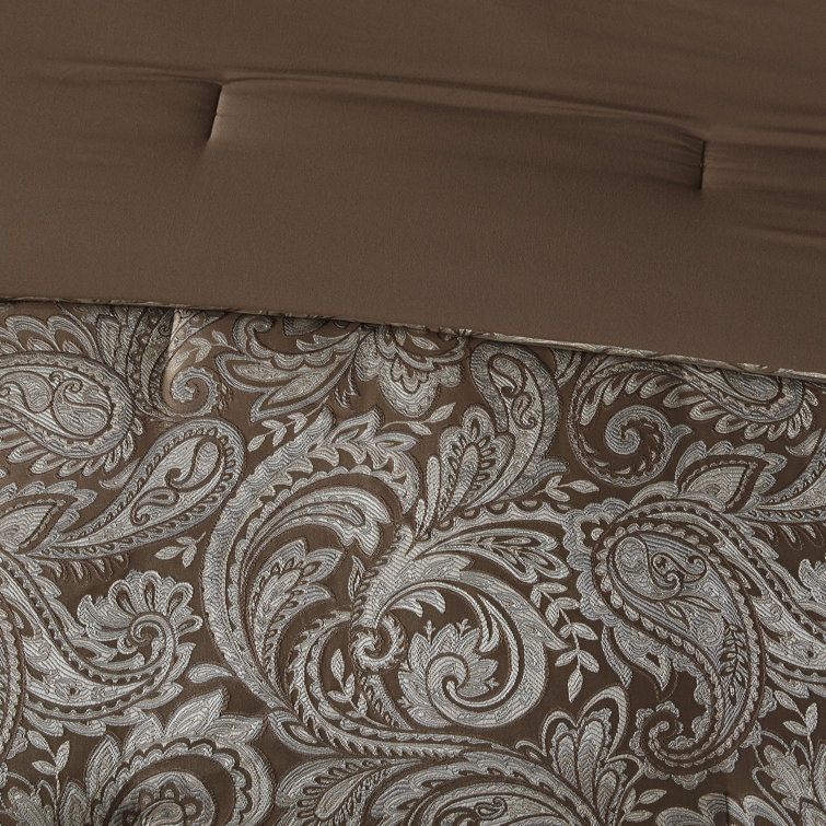 California King Blue Jacquard Cotton Comforter Set