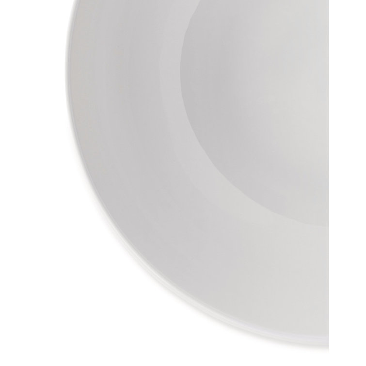 Elegant White Ceramic 9.75" Salad Serving Bowl