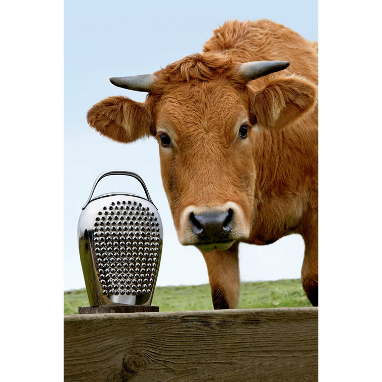 Alessi 'Cheese Please' 18/10 Stainless Steel Cowbell Cheese Grater